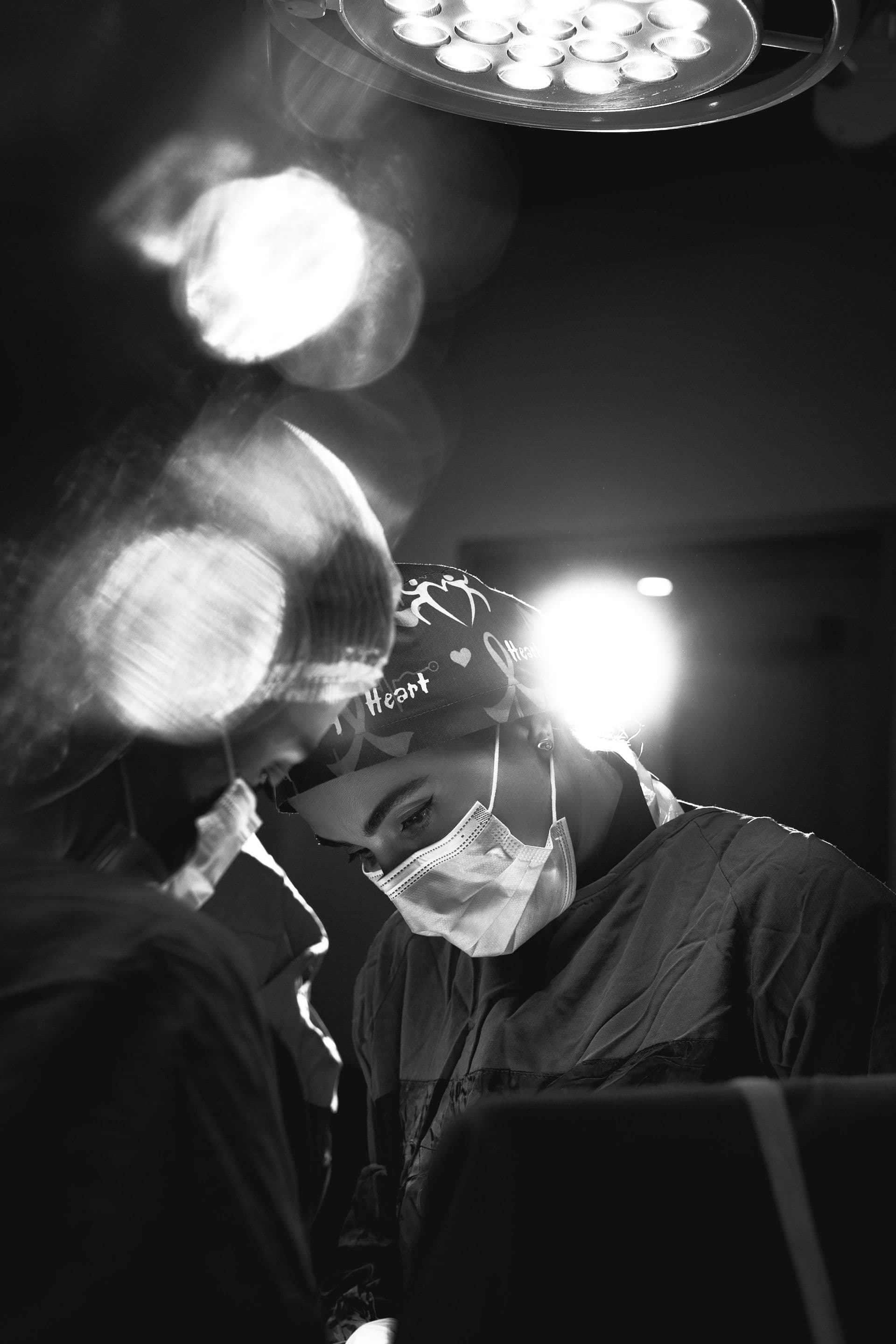 Medical professional in a calm, controlled care environment