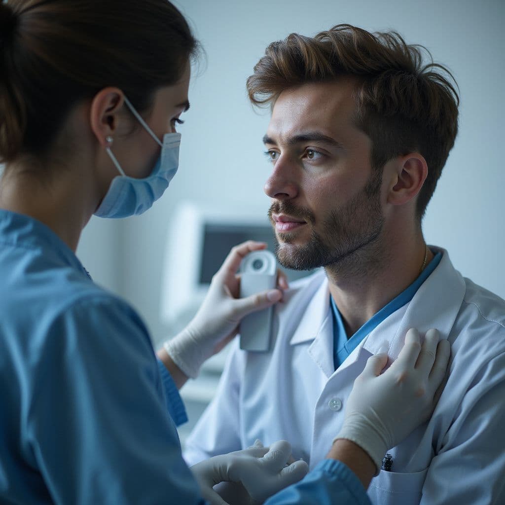 Doctor and patient in consultation about treatment planning
